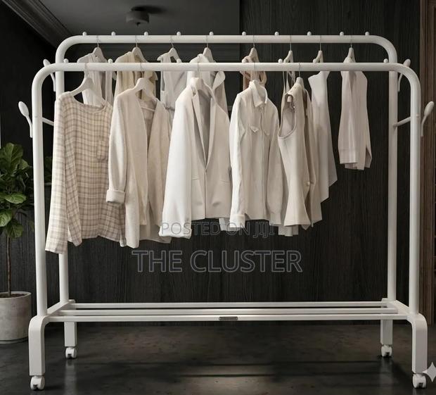 Double-Pole Clothes & Garment Rack - main view