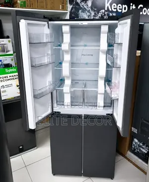 Syinix 4-Door Refrigerator 421 Litres, Modern Glass Finish