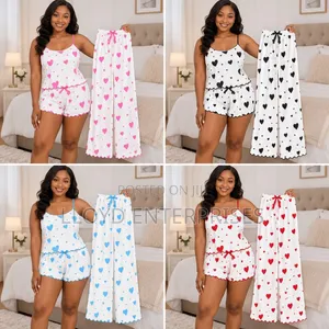 3 PC Love Pajama Set Quality Top Notch