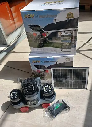 V380 Four Lens 4G Solar Security Camera for Outdoor Use