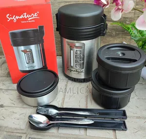 Unbreakable 2L Food Flask With 3 Bowls & 2 Spoons – SN