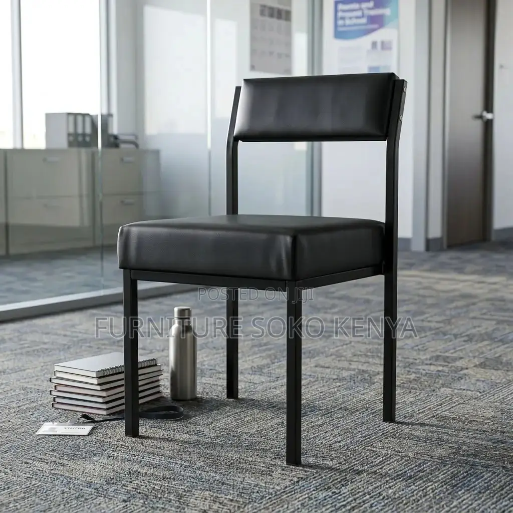 Training Chairs | Mid Backrest Visitor Black Seat