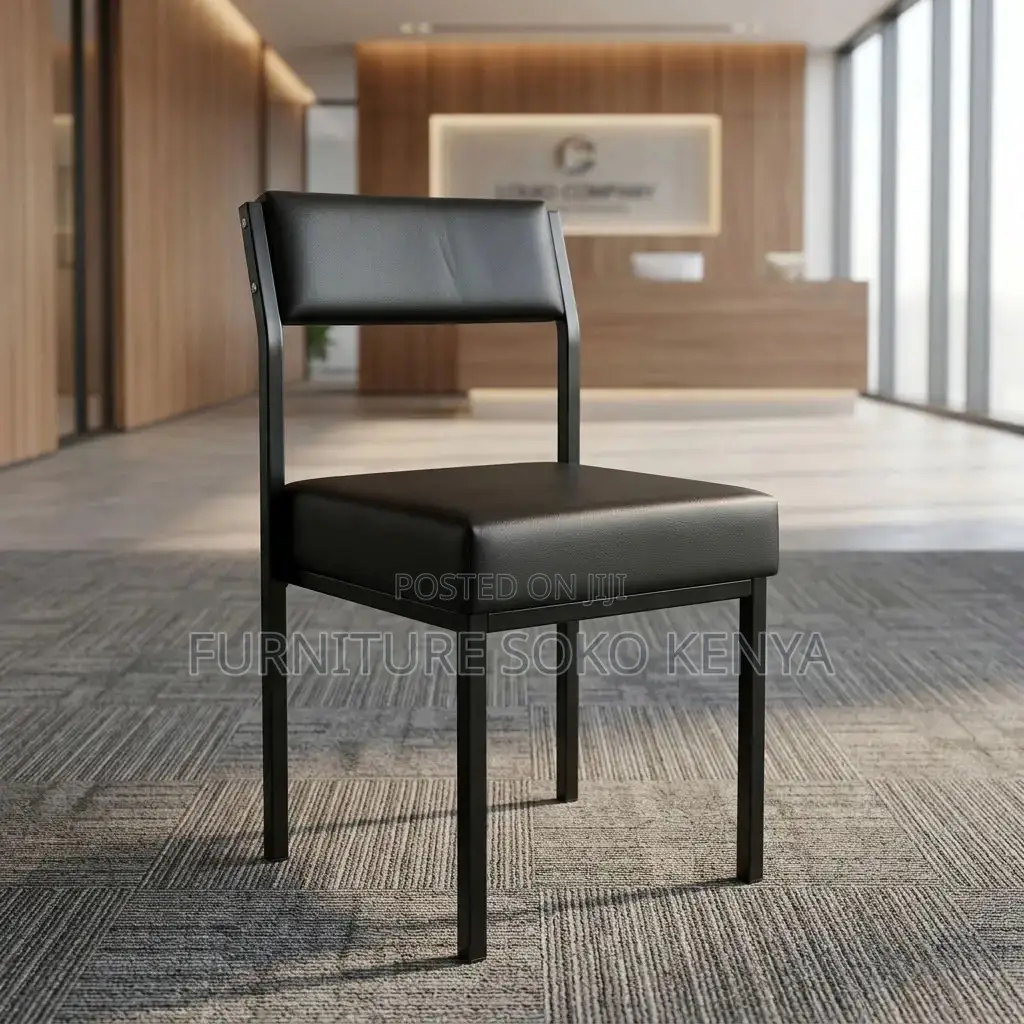 Training Chairs | Mid Backrest Visitor Black Seat