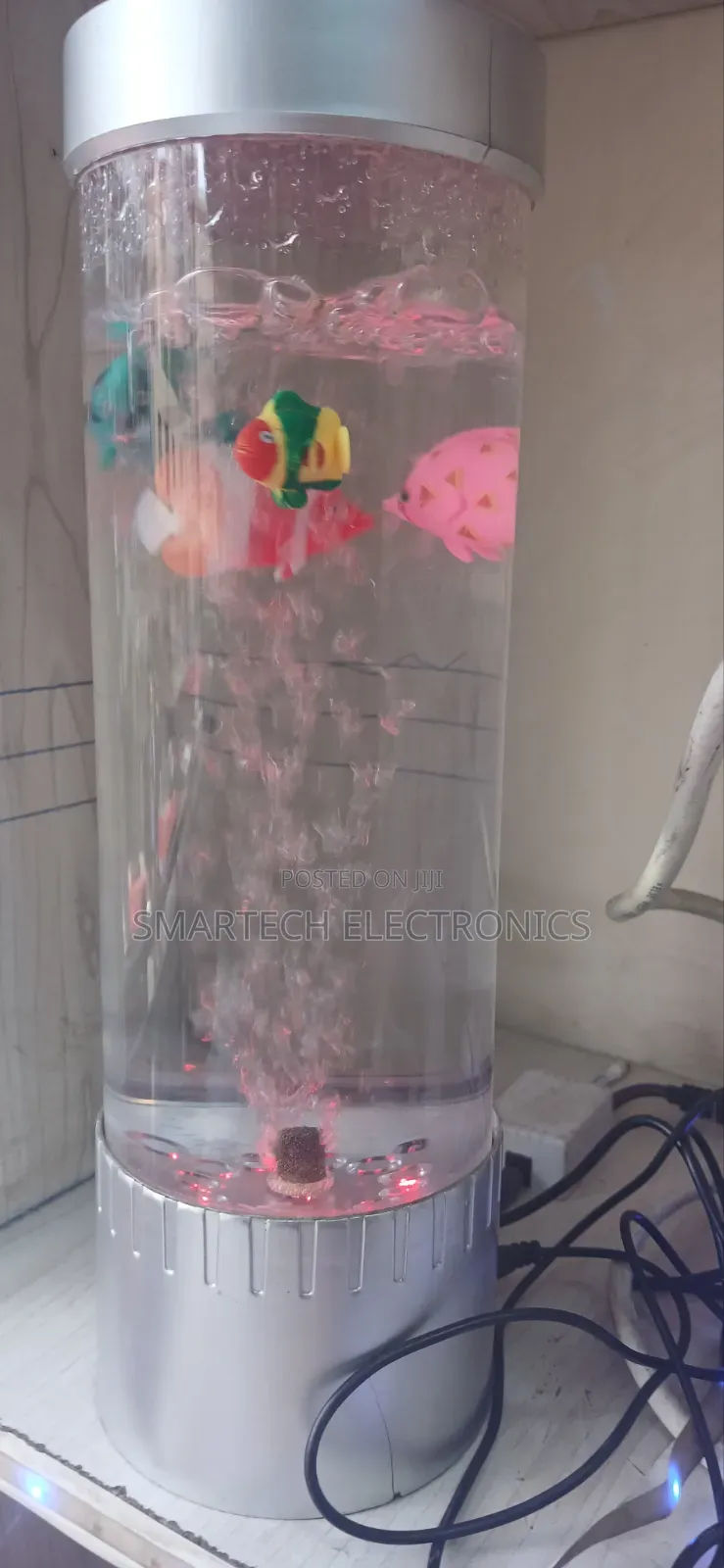 LED Water Bubble Aquarium Column Fish Tank