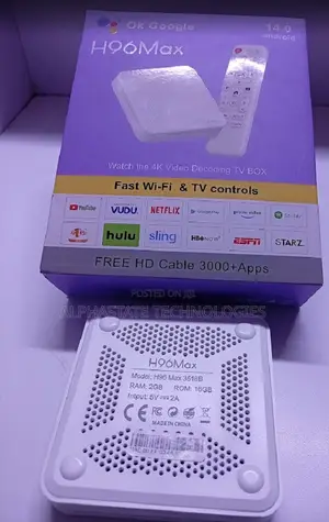 4k Ultra HD H96 Max Rk3518 Android TV Box