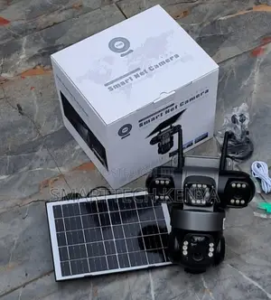 3 Lens Triple Screen Wireless WiFi Solar PTZ Security Camera V380 Pro
