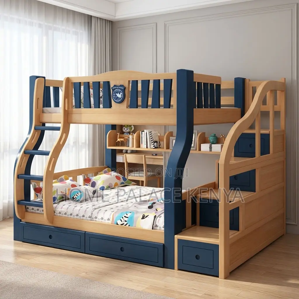 Bunk Bed; Wooden Bunk Bed for Shared Sleeping Spaces and Everyday Use