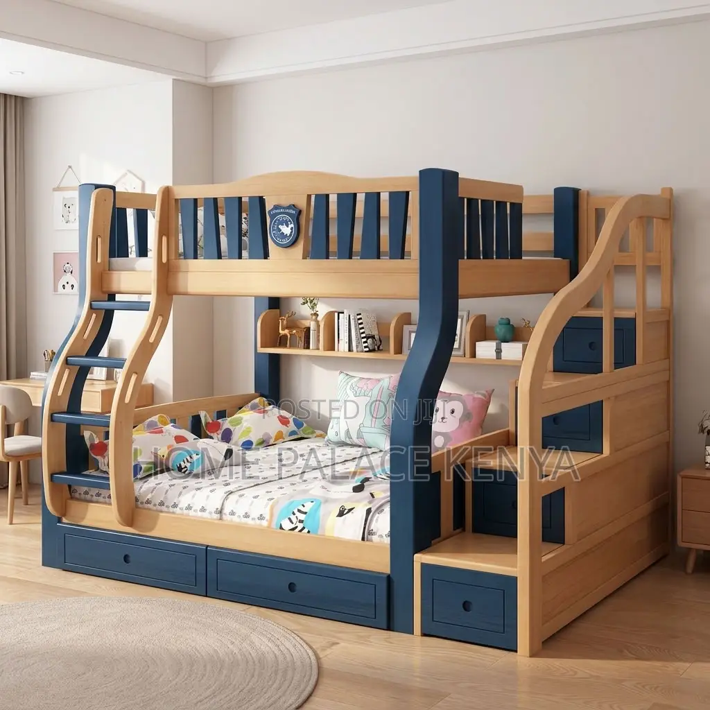 Bunk Bed; Wooden Bunk Bed for Shared Sleeping Spaces and Everyday Use