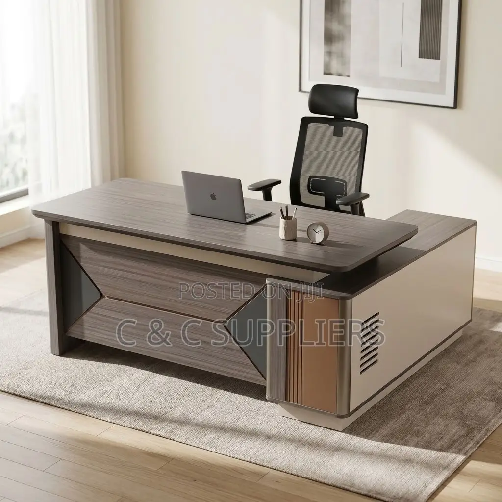 1.8 Meters CEO Writing Table With Side Extension.