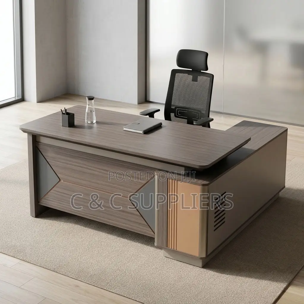 1.8 Meters CEO Writing Table With Side Extension.