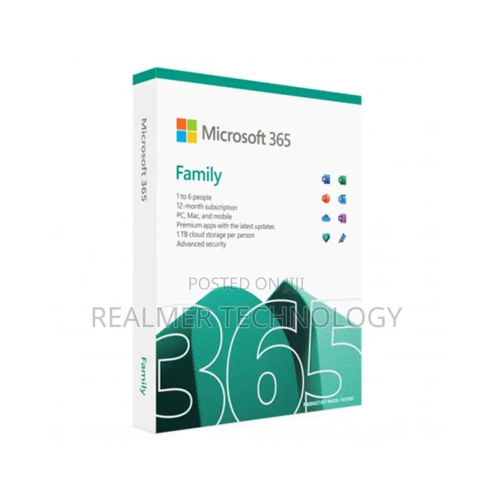 Microsoft 365 Family Africa Only Medialess - 6 Users - 1 Year