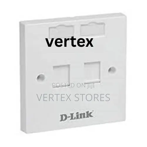 D-Link Dual Faceplate withShutter & ID Plate - White