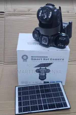 Triple Lens WiFi Solar Camera 360° PTZ Security CCTV With Solar Panel
