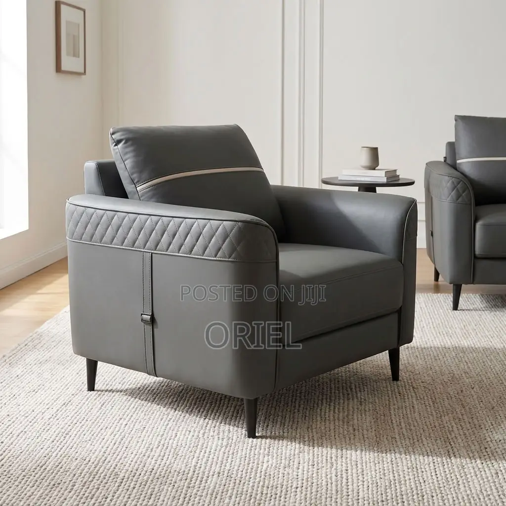 Office Sofa : Gray Leather Office Seating Sofa