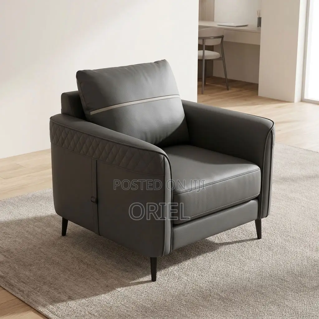 Office Sofa : Gray Leather Office Seating Sofa