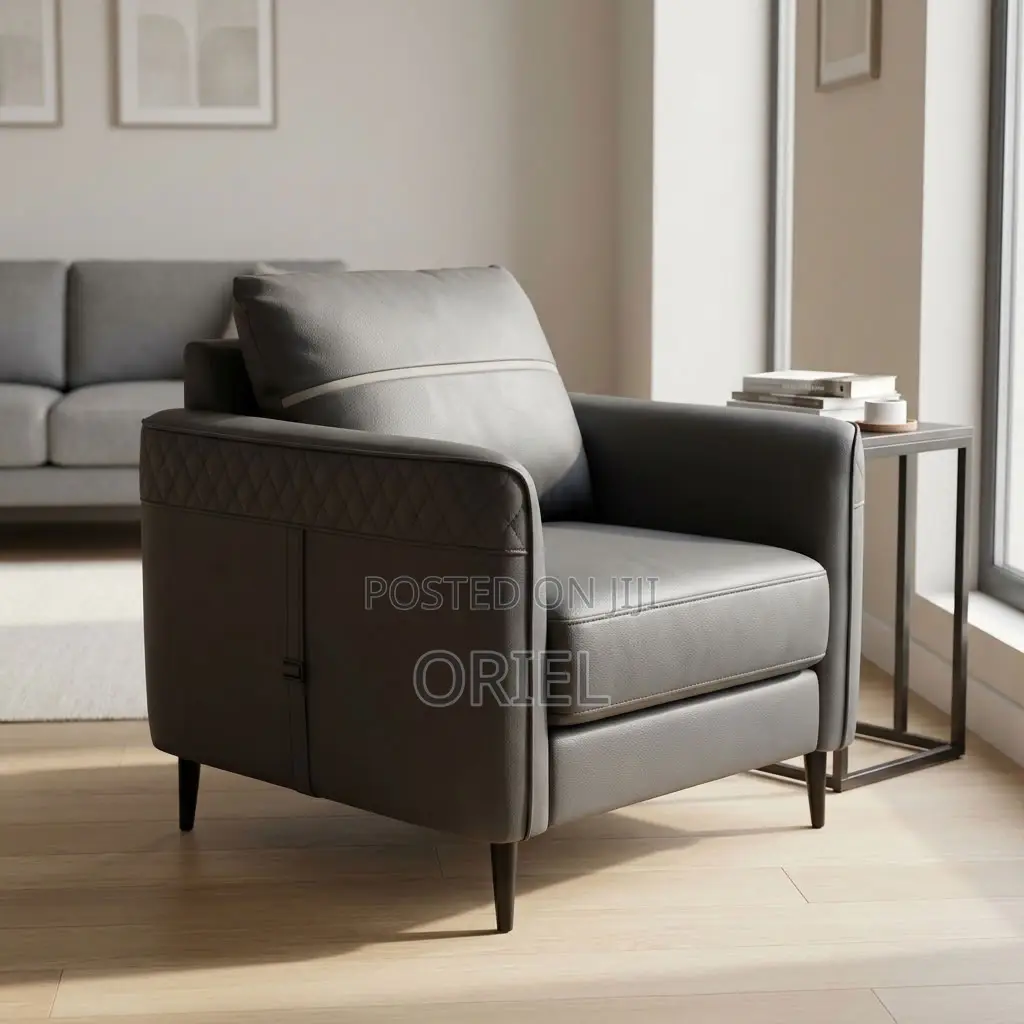 Office Sofa : Gray Leather Office Seating Sofa