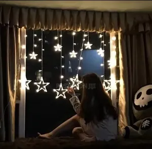 Star-Shaped LED Curtain String Light 1*3M