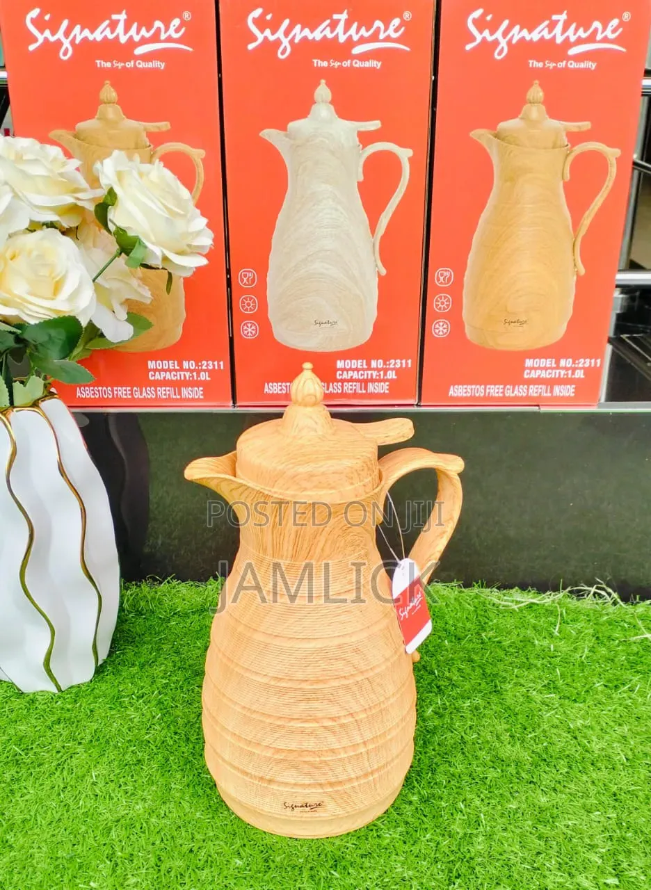 1L Classy Wooden Design Vacuum Flask for Hot Drinks - Sn