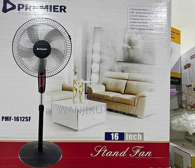 Quality Premier Electric Stand Fan 16"