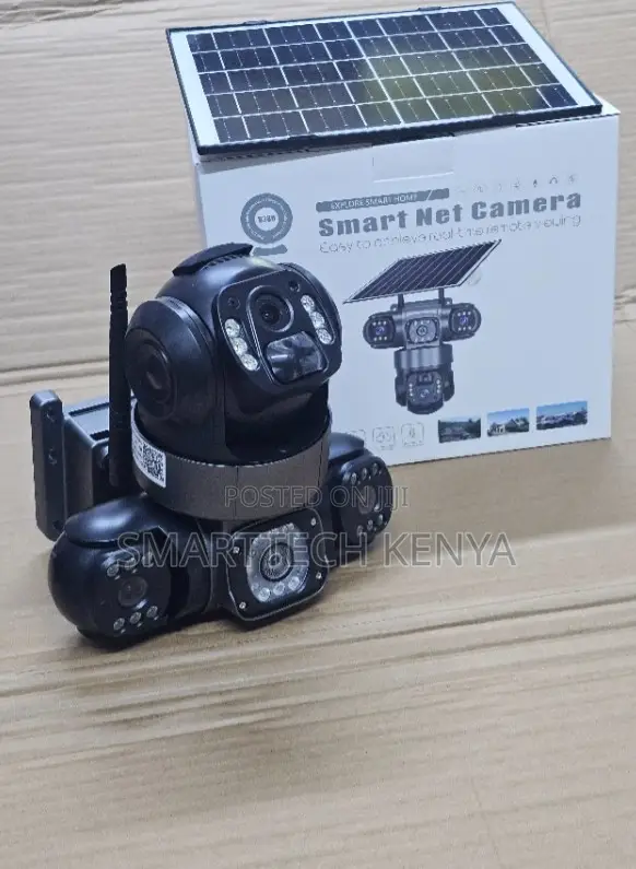 Triple Lens Solar WiFi CCTV Camera AI Motion Detection Night Vision
