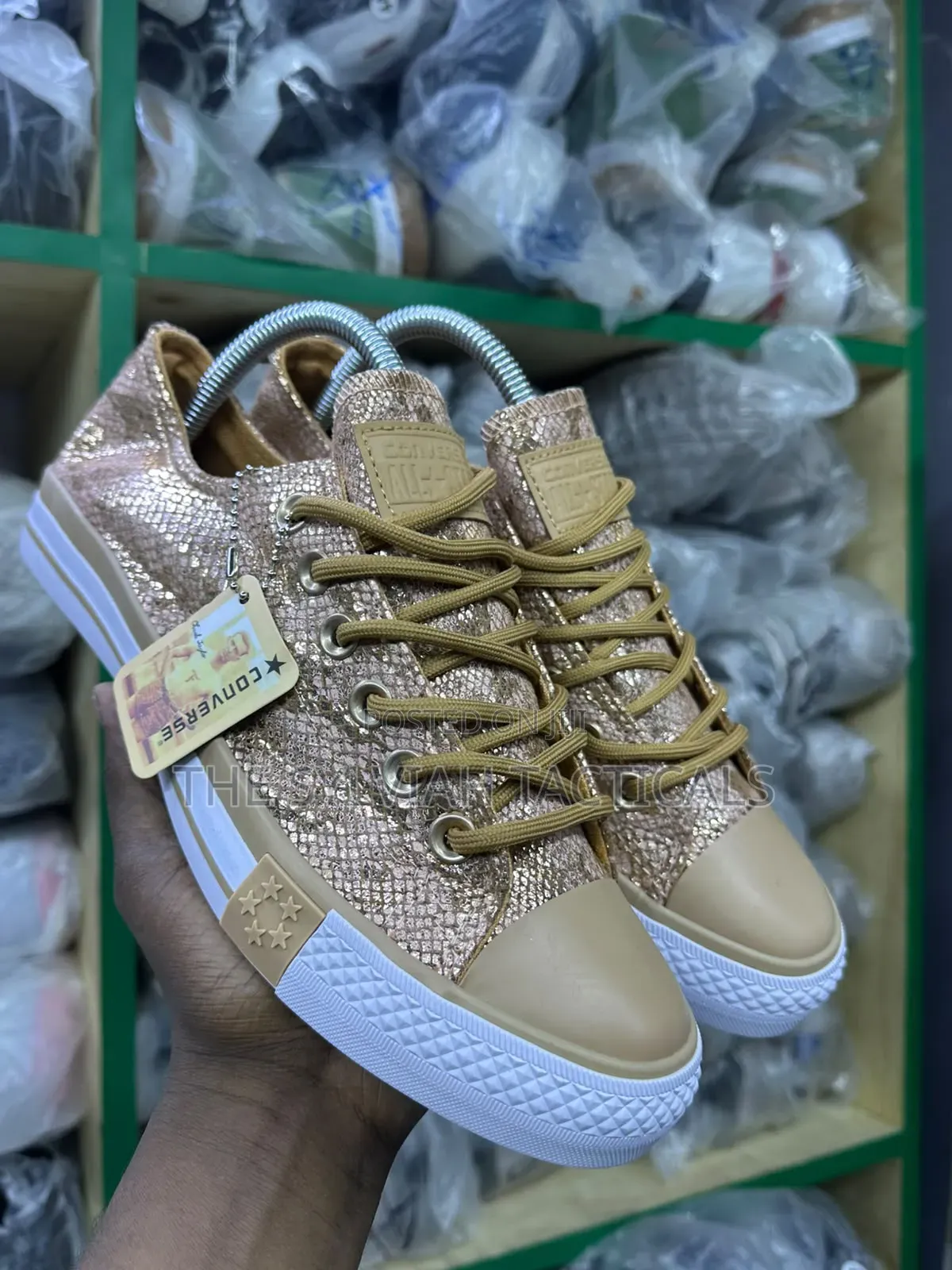 Quality Unisex Converse Snake Print Leather