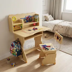 Kids Desk; Modern Kids Desk and Chair Set for Home Learning and Study