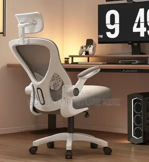 White Ergonomic Adjustable Swivel Desk Chair