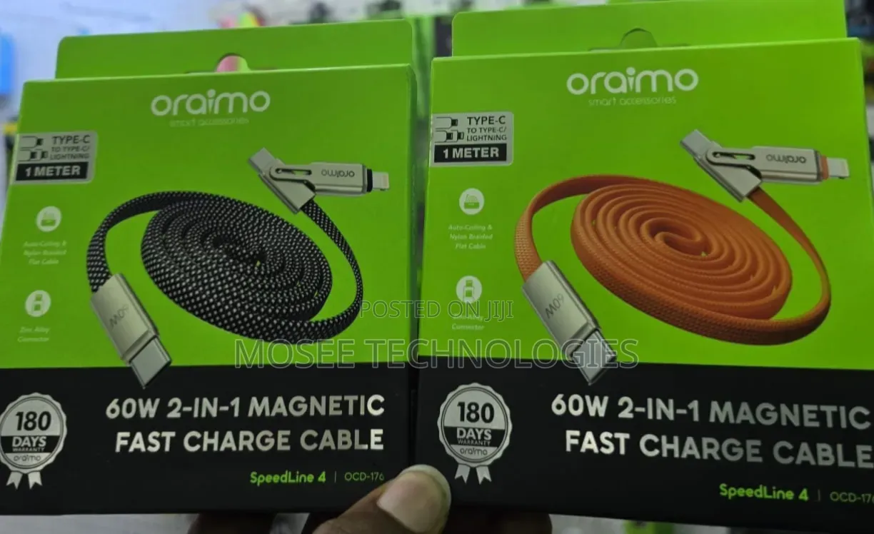 Oraimo OCD-176 SpeedLine 4 – 2-in-1 Charging Cable