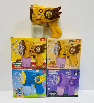 Kids Colorful LED Bubble Gun Toy With Automatic Bubble Blower