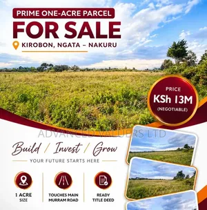Prime 1 Acre Parcel for Sale/ Kirobon, Ngata-Nakuru