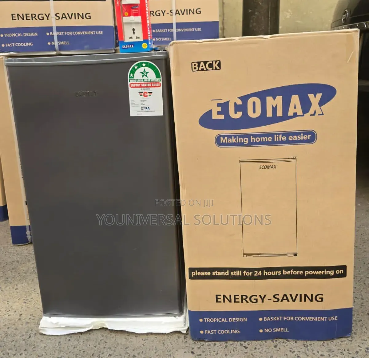 Ecomax 90litres Silver Single Door Refrigerator With Free Guard