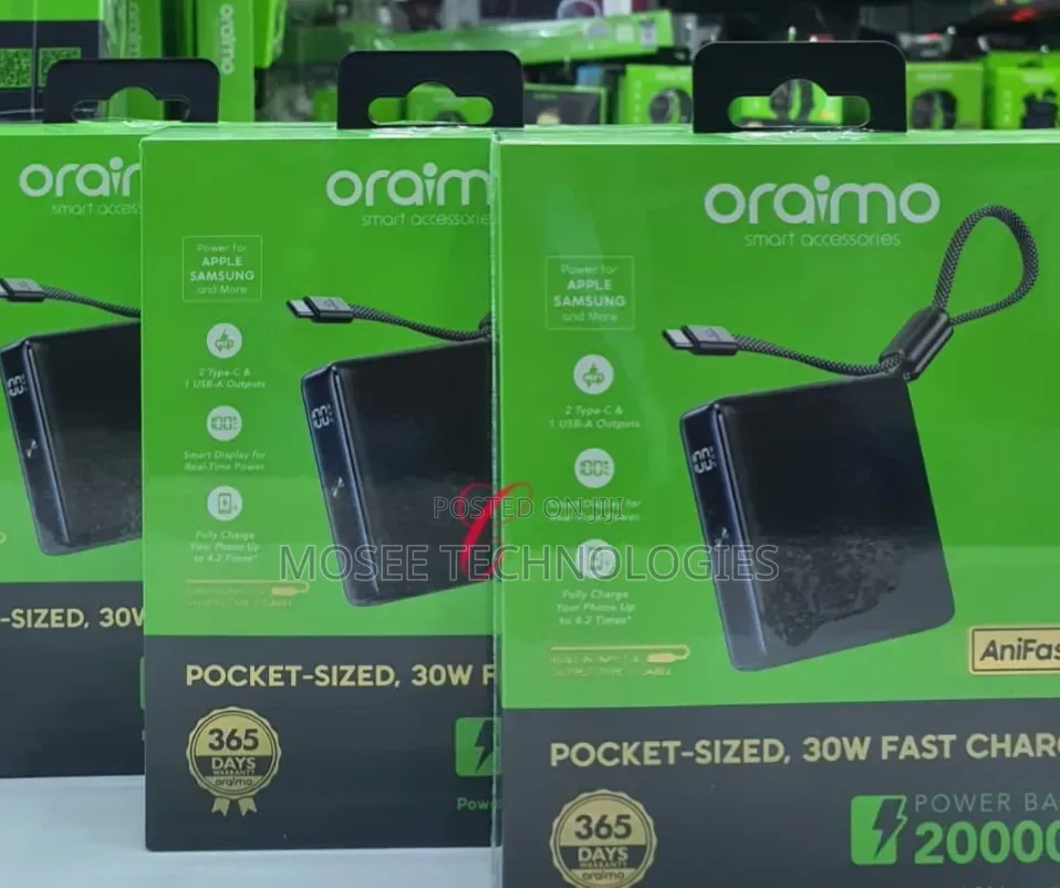 Oraimo PowerNova L21 OPB-7203C – 30W Fast Charging Power Bank