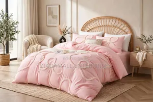 Bowknot Tufted Duvet Cover Set Pink - Ultra Luxury - New