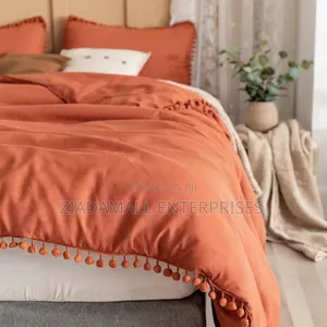 Pom-Pom Laced Duvet Cover Set - Bohemian - 6x7 - New