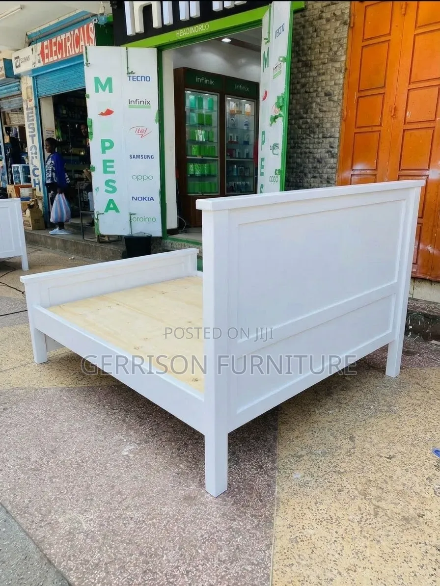 Classic White Wooden Panelled Bed Frame