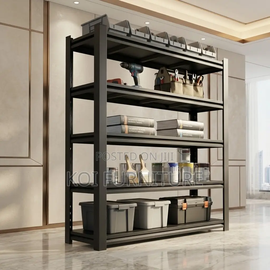 Storage Racks | Black Metallic Rust Resistant Cabinet Rack