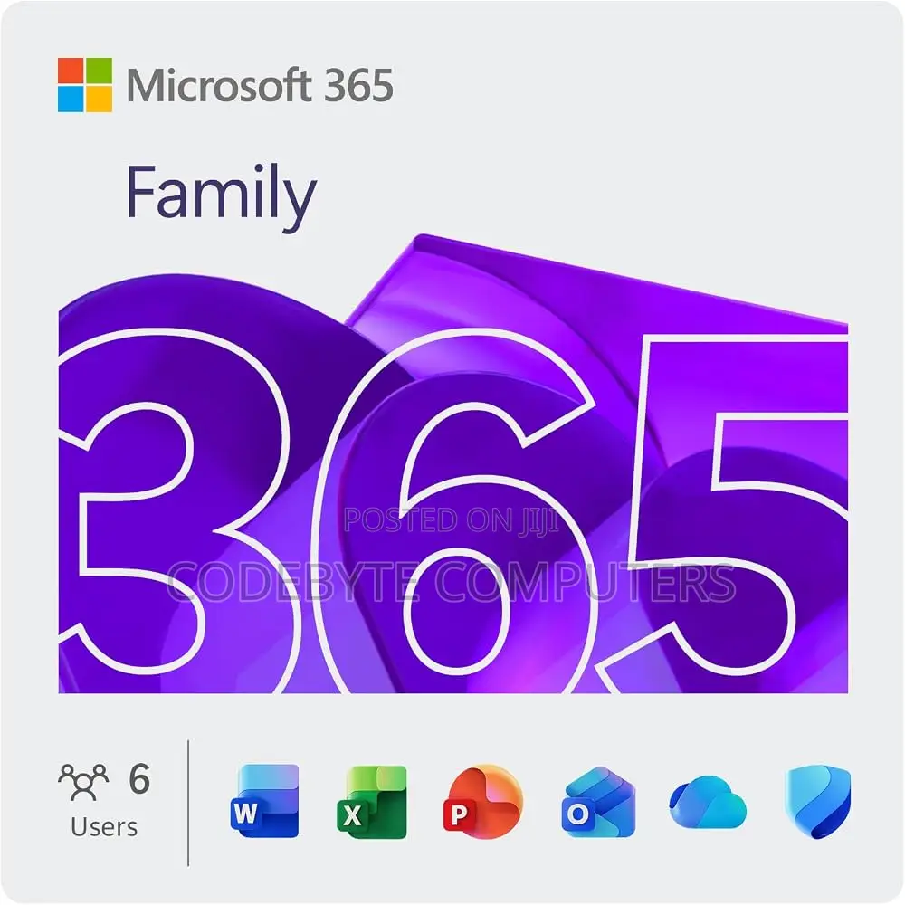 Microsoft 365 Family Africa Only Medialess - 6 Users - 1 Year