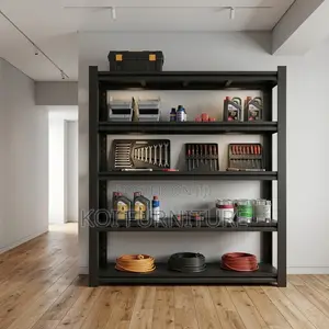Storage Racks | Black Metallic Rust Resistant Cabinet Rack