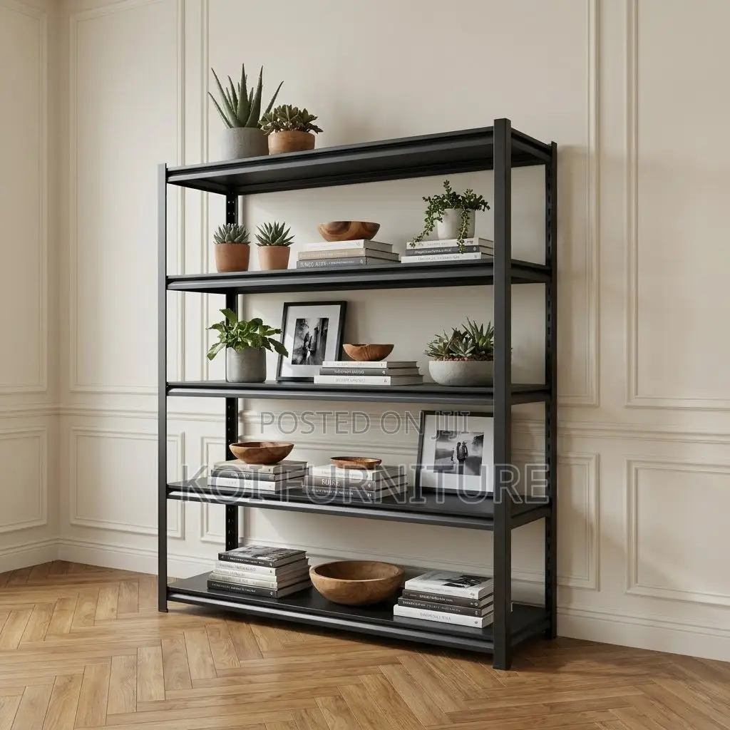 Storage Racks | Black Metallic Rust Resistant Cabinet Rack