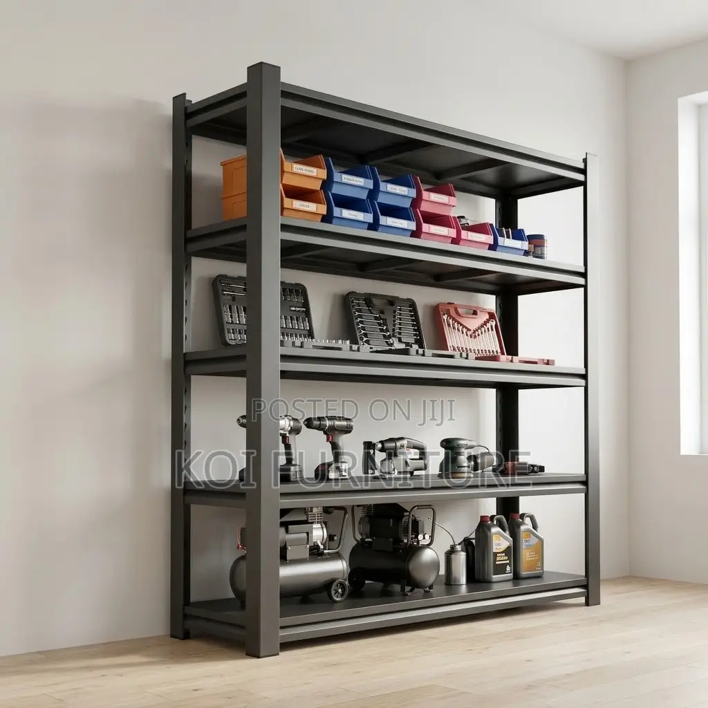 Storage Racks | Black Metallic Rust Resistant Cabinet Rack