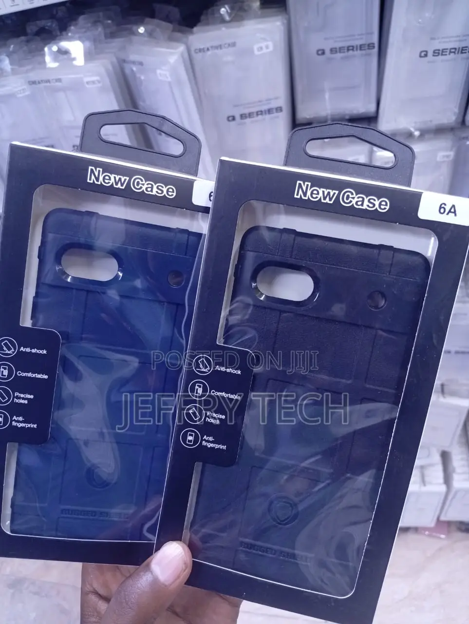 Rugged Shield Shockproof Phone Case Packaged for Google Pixel 6a.