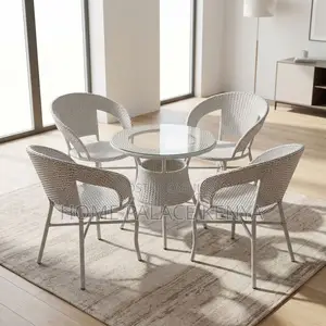 Outdoor Set; 4-Seater Rattan Balcony Set