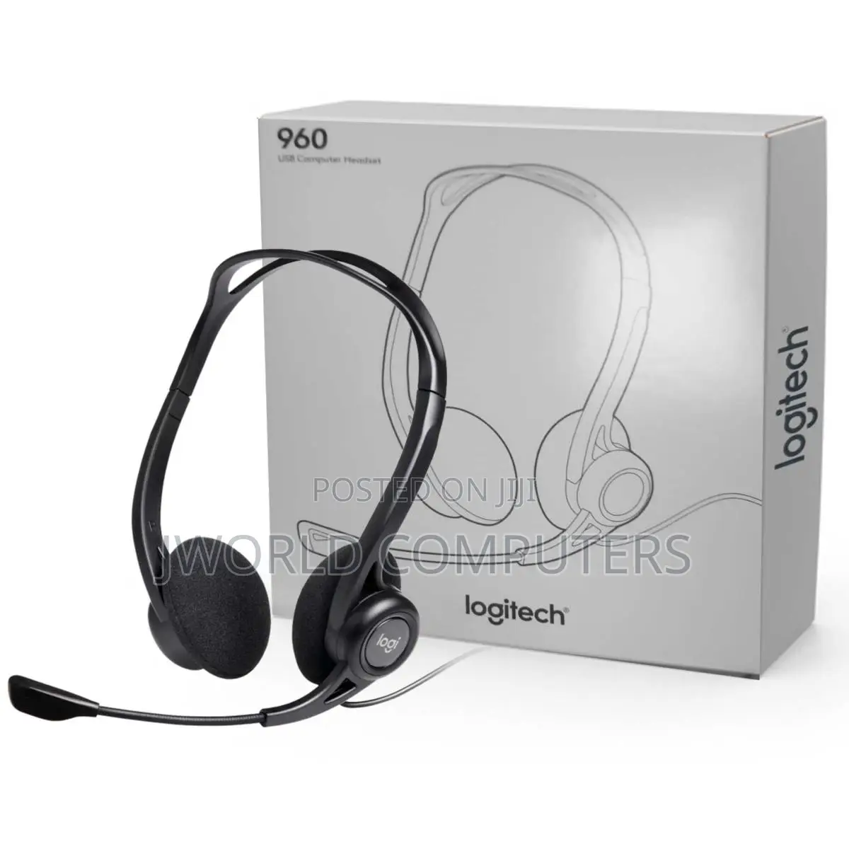 Logitech PC960 USB Headset With Noise-Cancelling Mic