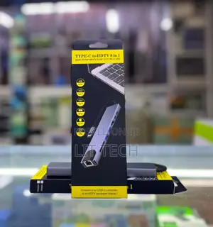 TYPE-C 8 in 1 Hub - HDMI 4K + RJ45 1000Mbps + USB 3.0 X2 + Type-C PD 1