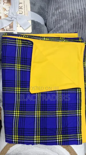 Reversible Maasai Shuka Blanket With Fleece Backing