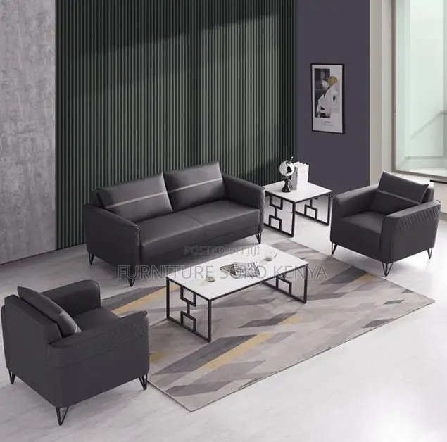 Executive Sofa Set | Five Seaters Leather Modern Sofas