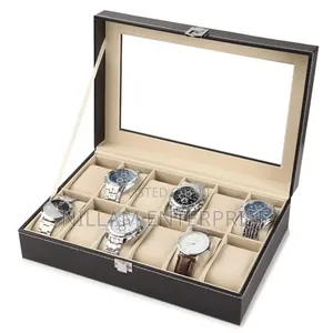 12 Slots Leather Watch Organizer