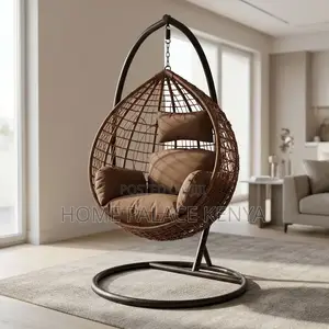 Hammock Chair; Round Fabric Cushioned Hanging Chair