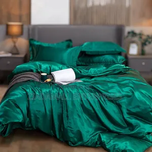 Emerald Green Satin Duvet Set - 6x7/6x6 - Luxury - New