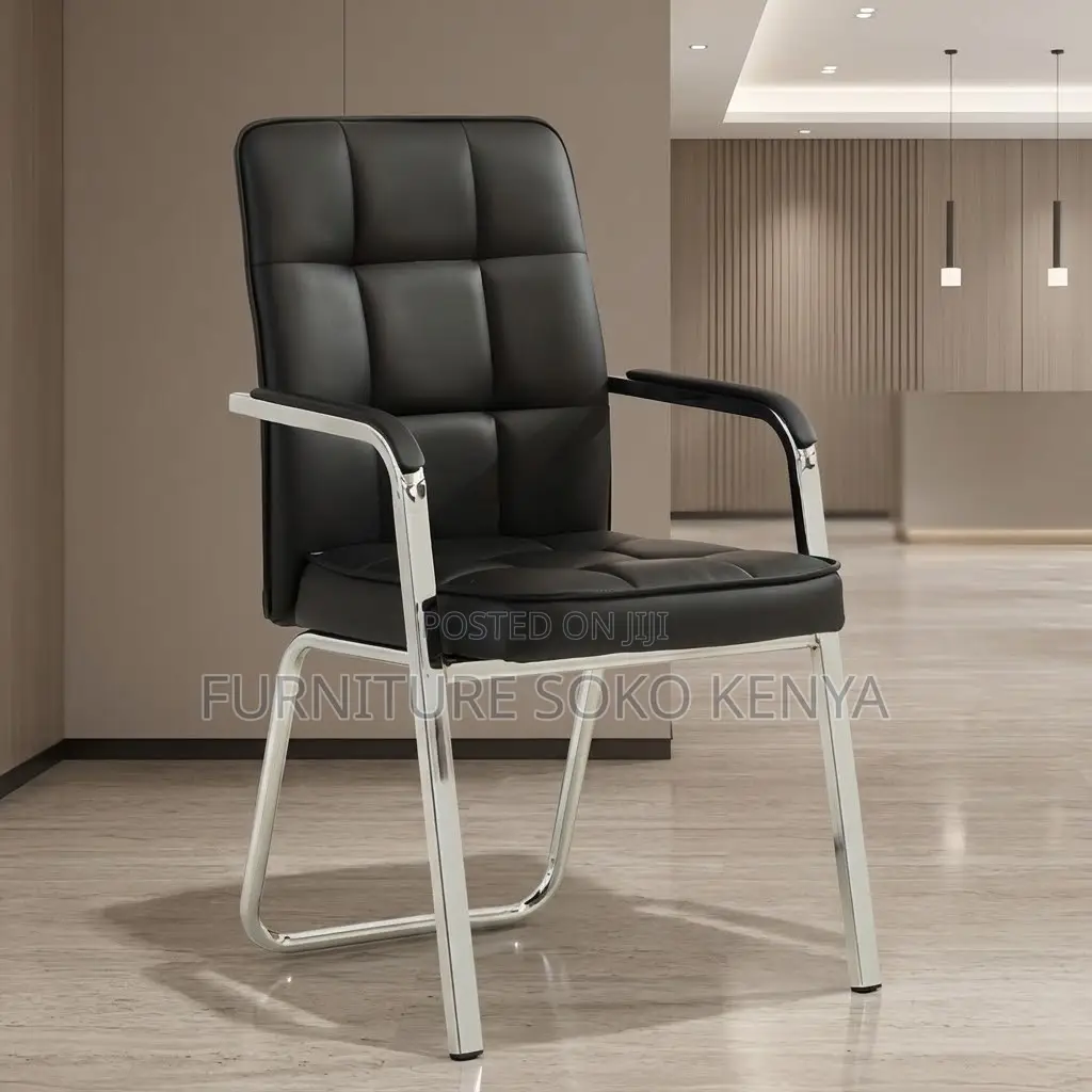 Leather Modern Seats | Mid Backrest Reception Area Chair